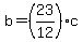 b+=+%2823%2F12%29c