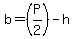 b+=+%28P%2F2%29-h