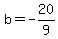 b+=+-20%2F9