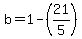 b+=+1+-%2821%2F5%29