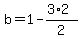 b+=+1-%283%2A2%29%2F2
