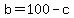 b+=+100-c