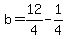 b+=+12%2F4+-+1%2F4