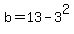 b+=+13-3%5E2