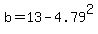 b+=+13-4.79%5E2