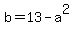 b+=+13-a%5E2