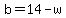 b+=+14+-+w