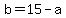 b+=+15+-+a