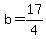 b+=+17%2F4