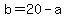 b+=+20+-+a
