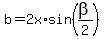 b+=+2x%2Asin%28beta%2F2%29