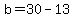 b+=+30+-+13