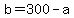 b+=+300+-+a