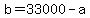 b+=+33000+-+a
