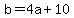 b+=+4a%2B10