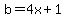 b+=+4x%2B1