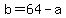 b+=+64+-+a+