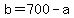b+=+700+-+a