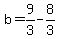 b+=+9%2F3+-+8%2F3