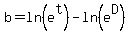 b+=+ln%28e%5Et%29+-+ln%28e%5ED%29