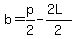 b+=+p%2F2-%282L%29%2F2