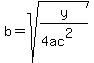 b+=+sqrt%28y%2F%284ac%5E2%29%29