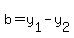 b+=+y%5B1%5D-y%5B2%5D