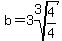 b+=3root%283%2C+4%2F4%29