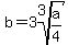 b+=3root%283%2C+a%2F4%29