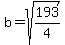 b+=sqrt%28193%2F4%29