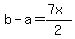 b+-+a+=+%287x%29%2F2