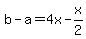 b+-+a+=+4x+-+x%2F2