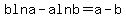 b+ln+a+-+a+ln+b+=+a+-+b+