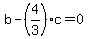 b-%284%2F3%29c=0