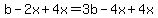 b-2x%2B4x=3b-4x%2B4x