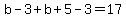 b-3%2Bb%2B5-3=17