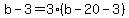 b-3=3%28b-20-3%29