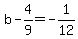 b-4%2F9=-1%2F12