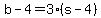 b-4=3%28s-4%29