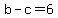 b-c+=+6