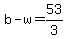 b-w=53%2F3