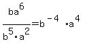 ba%5E6%2Fb%5E5a%5E2=b%5E%28-4%29%2Aa%5E%284%29