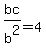 bc%2Fb%5E2=4