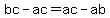 bc-ac=ac-ab