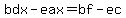 bdx-eax=bf-ec