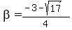 beta=%28-3-sqrt%2817%29%29%2F4+