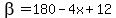 beta=180-4x+%2B12