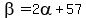 beta=2alpha%2B57
