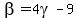 beta=4gamma-9