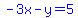 blue%28-3x-y=5%29